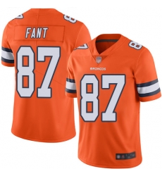 Broncos 87 Noah Fant Orange Youth Stitched Football Limited Rush Jersey Broncos 87 Noah Fant Orange Youth Stitched Football Limited Rush Jersey