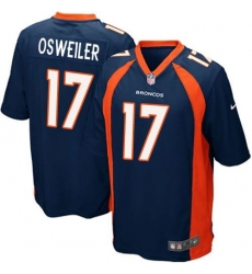 Nike Broncos #17 Brock Osweiler Blue Alternate Youth Stitched NFL New Elite Jersey Nike Broncos #17 Brock Osweiler Blue Alternate Youth Stitched NFL New Elite Jersey