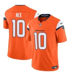 Youth Denver Broncos 10 Bo Nix Orange F U S E Vapor Limited Stitched Football Jersey Youth Denver Broncos 10 Bo Nix Orange F U S E Vapor Limited Stitched Football Jersey