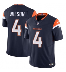Youth Denver Broncos 4 Zach Wilson Navy 2024 F U S E AlternateVapor Limited Stitched Football Jersey Youth Denver Broncos 4 Zach Wilson Navy 2024 F U S E AlternateVapor Limited Stitched Football Jersey