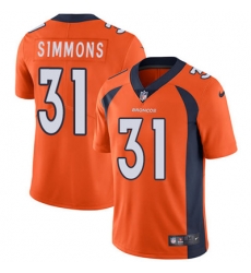 Youth Nike Broncos #31 Justin Simmons Orange Team Color Stitched NFL Vapor Untouchable Limited Jersey Youth Nike Broncos #31 Justin Simmons Orange Team Color Stitched NFL Vapor Untouchable Limited Jersey