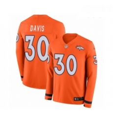 Youth Nike Denver Broncos 30 Terrell Davis Limited Orange Therma Long Sleeve NFL Jersey Youth Nike Denver Broncos 30 Terrell Davis Limited Orange Therma Long Sleeve NFL Jersey