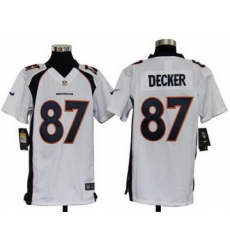 Youth Nike Denver Broncos 87# Eric Decker White Nike NFL Jerseys Youth Nike Denver Broncos 87# Eric Decker White Nike NFL Jerseys
