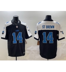 Men Detroit Lions 14 Amon Ra St Brown Black Alternate F U S E 2024 Michigan Patch Vapor Limited Stitched Jersey Men Detroit Lions 14 Amon Ra St Brown Black Alternate F U S E 2024 Michigan Patch Vapor Limited Stitched Jersey