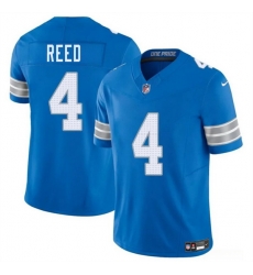 Men Detroit Lions 4 D J  Reed Blue 2025 F U S E  Vapor Limited Stitched Jersey