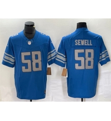 Men Detroit Lions 58 Penei Sewell Blue 2023 F U S E Vapor Untouchable Limited Stitched Jersey Men Detroit Lions 58 Penei Sewell Blue 2023 F U S E Vapor Untouchable Limited Stitched Jersey