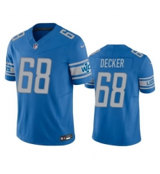 Men Detroit Lions 68 Taylor Decker Blue 2023 F.U.S.E. Vapor Untouchable Limited Stitched Jersey Men Detroit Lions 68 Taylor Decker Blue 2023 F.U.S.E. Vapor Untouchable Limited Stitched Jersey