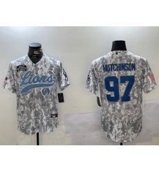 Men Detroit Lions 97 Aidan Hutchinson 2024 Arctic Camo Salute To Service Stitched Baseball Jersey 1 Men Detroit Lions 97 Aidan Hutchinson 2024 Arctic Camo Salute To Service Stitched Baseball Jersey 1