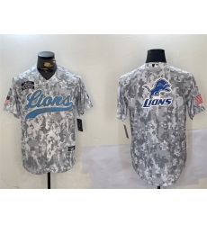Men Detroit Lions Team Big Logo 2024 Arctic Camo Salute To Service Stitched Baseball Jersey Men Detroit Lions Team Big Logo 2024 Arctic Camo Salute To Service Stitched Baseball Jersey