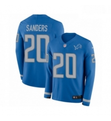 Men Nike Detroit Lions 20 Barry Sanders Limited Blue Therma Long Sleeve NFL Jersey Men Nike Detroit Lions 20 Barry Sanders Limited Blue Therma Long Sleeve NFL Jersey