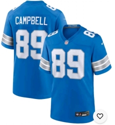 Men's Nike Detroit Lions Dan Campbell #89 Blue F U S E Stitched Jersey Men's Nike Detroit Lions Dan Campbell #89 Blue F U S E Stitched Jersey