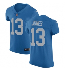 Nike Lions #13 T J Jones Blue Throwback Mens Stitched NFL Vapor Untouchable Elite Jersey Nike Lions #13 T J Jones Blue Throwback Mens Stitched NFL Vapor Untouchable Elite Jersey