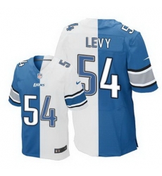 Nike Lions #54 DeAndre Levy Blue White Mens Stitched NFL Elite Split Jersey Nike Lions #54 DeAndre Levy Blue White Mens Stitched NFL Elite Split Jersey