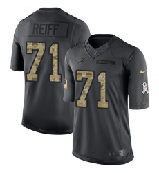 Nike Lions #71 Riley Reiff Black Mens Stitched NFL Limited 2016 Salute To Service Jersey Nike Lions #71 Riley Reiff Black Mens Stitched NFL Limited 2016 Salute To Service Jersey