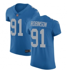Nike Lions #91 A Shawn Robinson Blue Throwback Mens Stitched NFL Vapor Untouchable Elite Jersey Nike Lions #91 A Shawn Robinson Blue Throwback Mens Stitched NFL Vapor Untouchable Elite Jersey