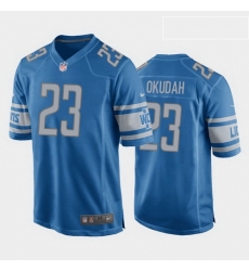 men jeff okudah detroit lions blue game jersey men jeff okudah detroit lions blue game jersey