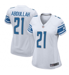 Nike Lions #21 Ameer Abdullah White Womens Stitched NFL Elite Jersey Nike Lions #21 Ameer Abdullah White Womens Stitched NFL Elite Jersey