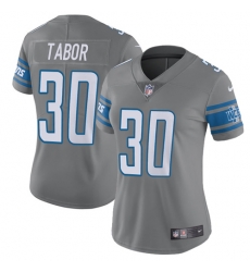Nike Lions #30 Teez Tabor Gray Womens Stitched NFL Limited Rush Jersey Nike Lions #30 Teez Tabor Gray Womens Stitched NFL Limited Rush Jersey