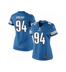 Nike NFL Detroit Lions #94 Ziggy Ansah Limited Women's Light Blue Team Color Jersey Nike NFL Detroit Lions #94 Ziggy Ansah Limited Women's Light Blue Team Color Jersey