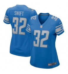 Women Detroit Lions D'Andre Swift #32 Blue Vapor Limited Stitched NFL Jersey Women Detroit Lions D'Andre Swift #32 Blue Vapor Limited Stitched NFL Jersey
