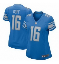 Women Detroit Lions Jared Goff #16 Rush Stitched NFL Jersey Women Detroit Lions Jared Goff #16 Rush Stitched NFL Jersey