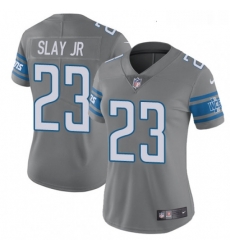 Womens Nike Detroit Lions 23 Darius Slay Jr Limited Steel Rush Vapor Untouchable NFL Jersey Womens Nike Detroit Lions 23 Darius Slay Jr Limited Steel Rush Vapor Untouchable NFL Jersey