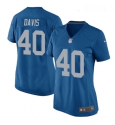 Womens Nike Detroit Lions 40 Jarrad Davis Game Blue Alternate NFL Jersey Womens Nike Detroit Lions 40 Jarrad Davis Game Blue Alternate NFL Jersey