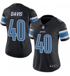 Womens Nike Detroit Lions 40 Jarrad Davis Limited Black Rush Vapor Untouchable NFL Jersey Womens Nike Detroit Lions 40 Jarrad Davis Limited Black Rush Vapor Untouchable NFL Jersey