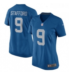 Womens Nike Detroit Lions 9 Matthew Stafford Game Blue Alternate NFL Jersey Womens Nike Detroit Lions 9 Matthew Stafford Game Blue Alternate NFL Jersey