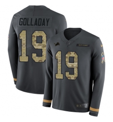 Nike Lions #19 Kenny Golladay Anthracite Salute to Service Youth Long Sleeve Jersey Nike Lions #19 Kenny Golladay Anthracite Salute to Service Youth Long Sleeve Jersey