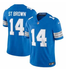 Youth Detroit Lions 14 Amon Ra St Brown Blue 2024 F U S E Vapor Limited Stitched Jersey Youth Detroit Lions 14 Amon Ra St Brown Blue 2024 F U S E Vapor Limited Stitched Jersey