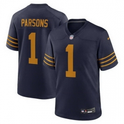 Men Green Bay Packers 1 Micah Parsons Navy The 1923 Classic Football Stitched Game Jersey