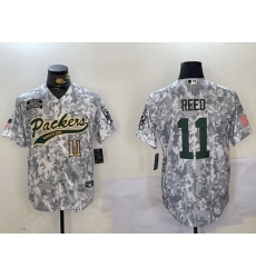 Men Green Bay Packers 11 Jayden Reed 2024 Arctic Camo Salute To Service Stitched Baseball Jersey 1 Men Green Bay Packers 11 Jayden Reed 2024 Arctic Camo Salute To Service Stitched Baseball Jersey 1