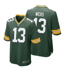 Men Green Bay Packers 13 Dontayvion Wicks Green Stitched Game Jersey Men Green Bay Packers 13 Dontayvion Wicks Green Stitched Game Jersey
