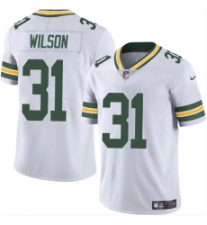 Men Green Bay Packers 31 Emanuel Wilson White Vapor Limited Stitched Football Jersey Men Green Bay Packers 31 Emanuel Wilson White Vapor Limited Stitched Football Jersey