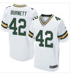 Nike Green Bay Packers #42 Morgan Burnett White Mens Stitched NFL Elite Jersey Nike Green Bay Packers #42 Morgan Burnett White Mens Stitched NFL Elite Jersey