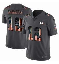 Nike Packers 12 Aaron Rodgers 2019 Salute To Service USA Flag Fashion Limited Jersey Nike Packers 12 Aaron Rodgers 2019 Salute To Service USA Flag Fashion Limited Jersey