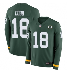 Nike Packers #18 Randall Cobb Green Team Color Men Stitched NFL Limited Therma Long Sleeve Jersey Nike Packers #18 Randall Cobb Green Team Color Men Stitched NFL Limited Therma Long Sleeve Jersey