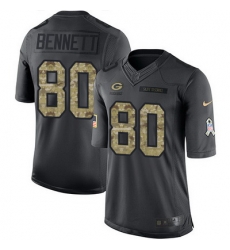 Nike Packers #80 Martellus Bennett Black Mens Stitched NFL Limited 2016 Salute To Service Jersey Nike Packers #80 Martellus Bennett Black Mens Stitched NFL Limited 2016 Salute To Service Jersey