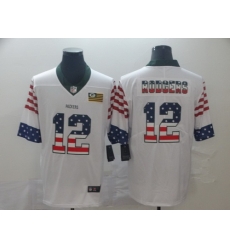 Packers 12 Aaron Rodgers White USA Flag Fashion Limited Jersey Packers 12 Aaron Rodgers White USA Flag Fashion Limited Jersey