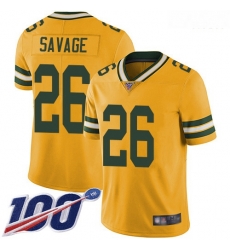 Packers 26 Darnell Savage Yellow Men Stitched Football Limited Rush 100th Season Jersey Packers 26 Darnell Savage Yellow Men Stitched Football Limited Rush 100th Season Jersey