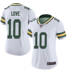 Women Green Bay Packers 10 Jordan Love White Limited Vapor Untouchable Jersey Women Green Bay Packers 10 Jordan Love White Limited Vapor Untouchable Jersey