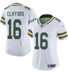Women Green Bay Packers 16 Sean Clifford White 2025 Vapor Untouchable Limited Stitched Jersey