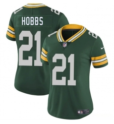 Women Green Bay Packers 21 Nate Hobbs Green 2025 Vapor Untouchable Limited Stitched Jersey