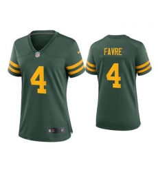 Women Green Bay Packers 4 Brett Favre Alternate Game Green Jersey Women Green Bay Packers 4 Brett Favre Alternate Game Green Jersey