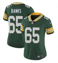 Women Green Bay Packers 65 Aaron Banks Green 2025 Vapor Untouchable Limited Stitched Jersey