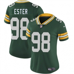 Women Green Bay Packers 98 James Ester Green 2025 Vapor Untouchable Limited Stitched Jersey
