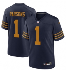 Women Green Bay Packers Micah Parsons #1 Blue Nike F U S E Stitched NFL Jersey