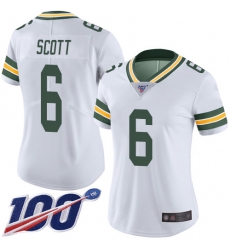 Women Packers 6 JK Scott White Stitched Football 100th Season Vapor Limited Jersey Women Packers 6 JK Scott White Stitched Football 100th Season Vapor Limited Jersey