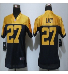 Women new Green Bay Packers #27 Eddie Lacy Navy Blue Alternate Elite Jersey Women new Green Bay Packers #27 Eddie Lacy Navy Blue Alternate Elite Jersey